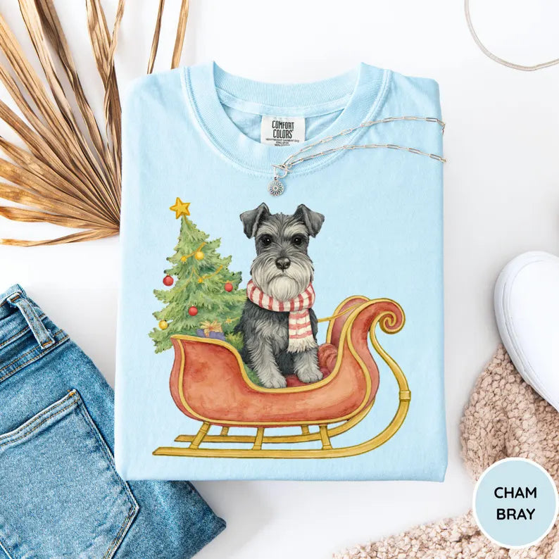 Christmas Schnauzer Shirt, Schnauzer Lover Gift, Cute Holiday Schnauzer Shirt