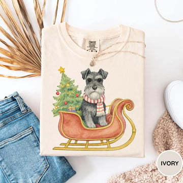Christmas Schnauzer Shirt, Schnauzer Lover Gift, Cute Holiday Schnauzer Shirt