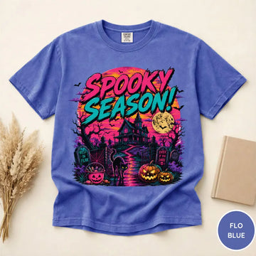 Spooky Season Shirt, Neon 80s Halloween